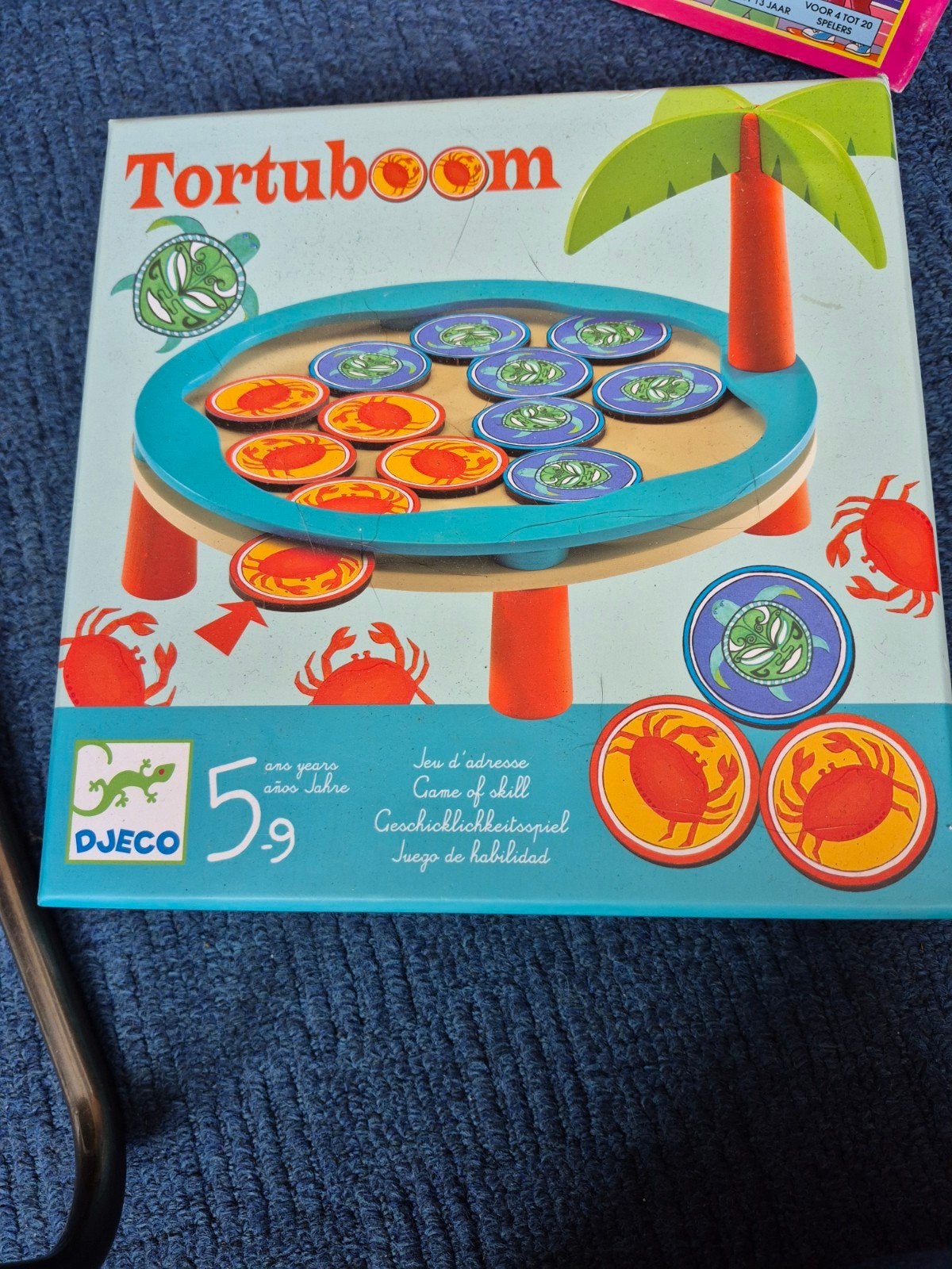 Djeco Tortuboom behendigheidsspel voor kinderen, Een of twee spelers, Ophalen of Verzenden, Zo goed als nieuw, Djeco