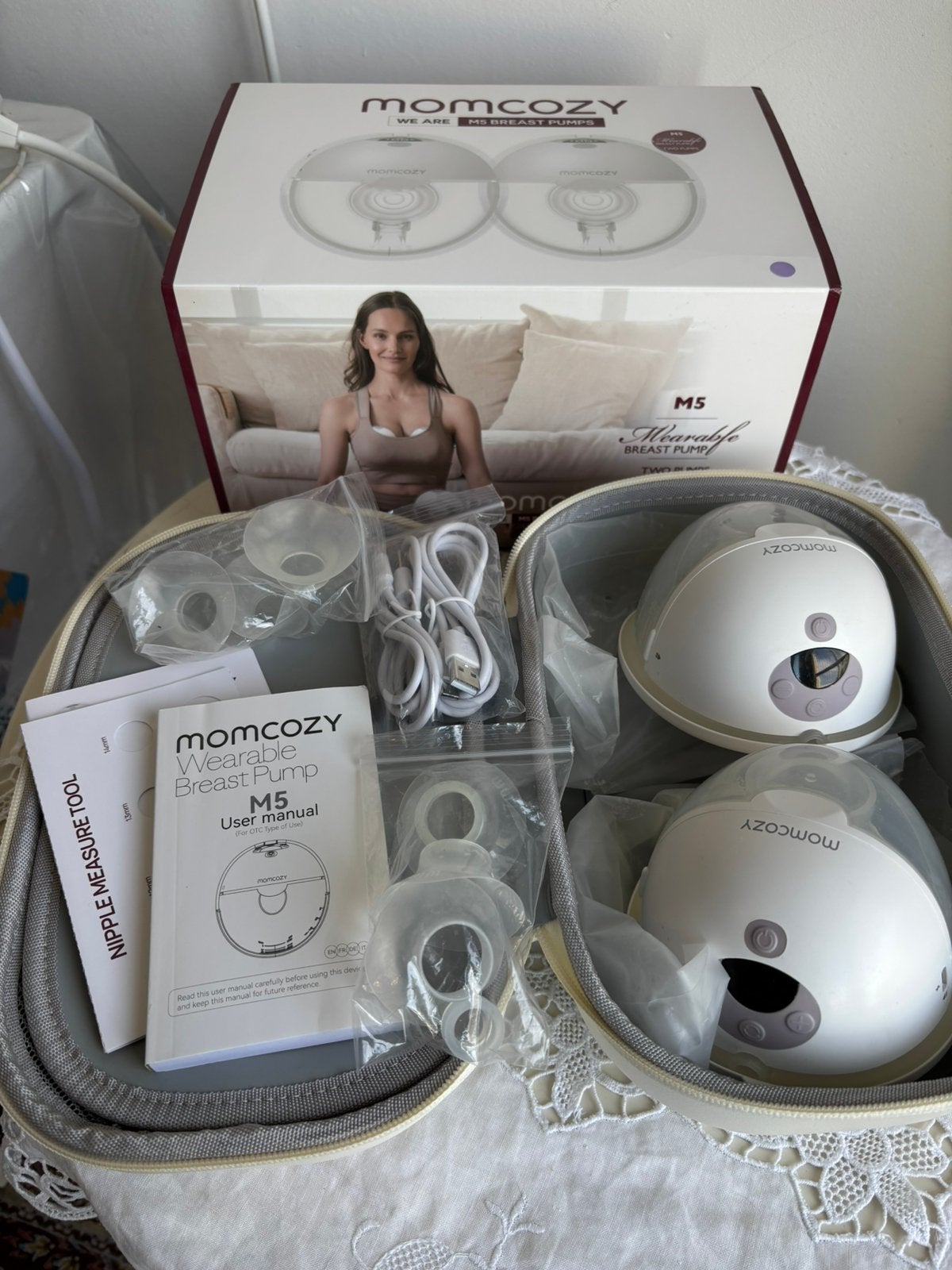 Momcozy M5 Draadloze Wearable Borstkolf, Ophalen, Zo goed als nieuw, Borstkolf