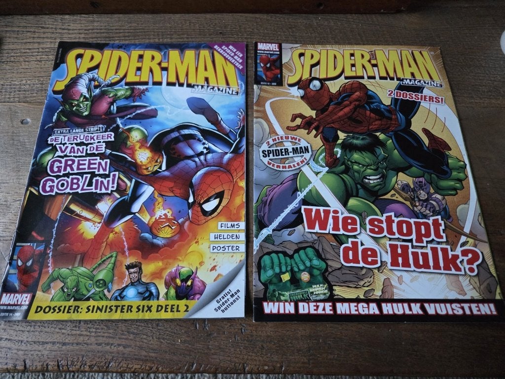 2 SPIDERMAN MAGAZINES uit 2008 / Marvel, Gelezen, Europa, Ophalen of Verzenden, Meerdere comics
