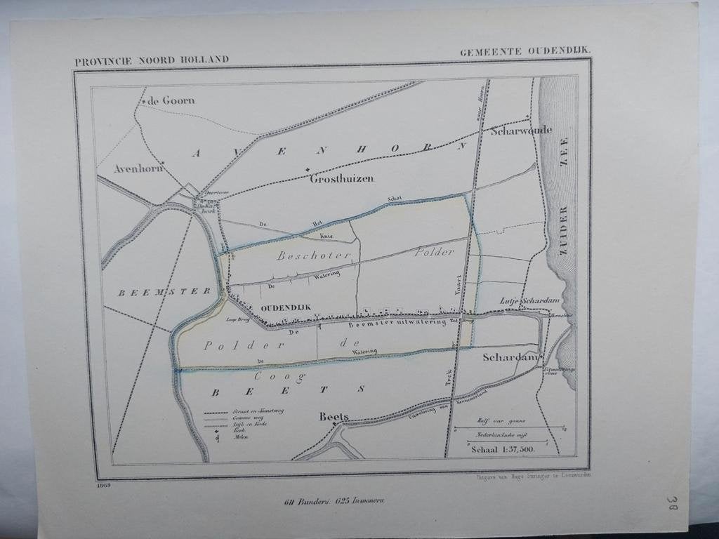 38 / Oudendijk Grosthuizen De Goorn Scharwoude Schardam, Ophalen of Verzenden