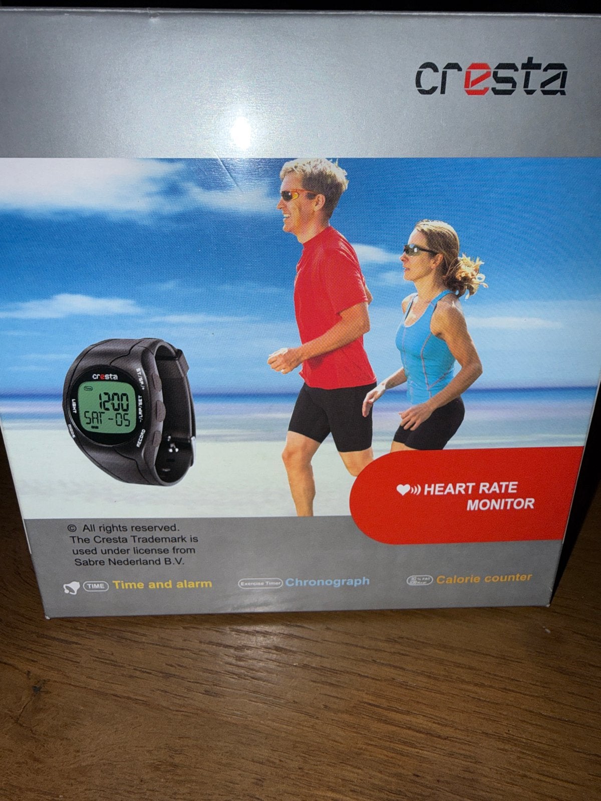 Cresta hartslagmeter met tijd, alarm, chronograaf en calorie, Sport en Fitness, Hartslagmeters, Ophalen of Verzenden, Zo goed als nieuw