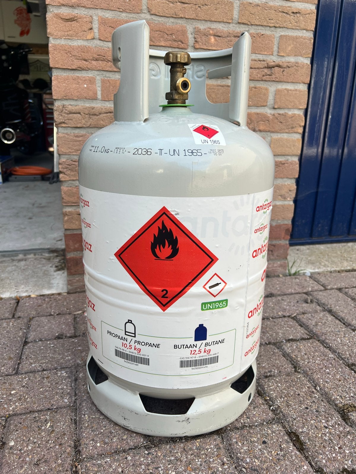 Volle gasfles propaan/butaan (10,5 kg propaan / 12,5 kg buta, Ophalen, Zo goed als nieuw