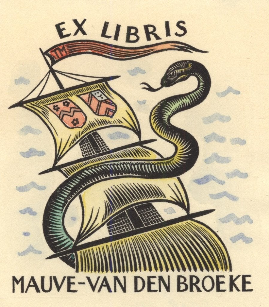 0352 Ex Libris Nederland : Thijs Mauve, 1940, Verzenden, Ex libris