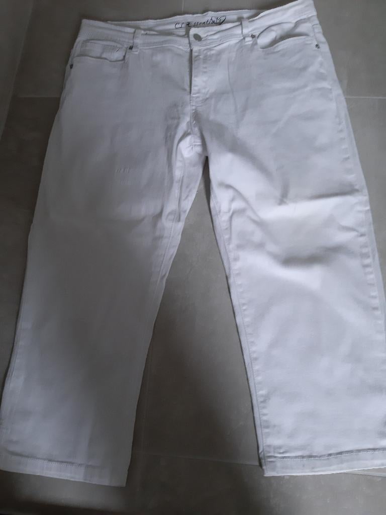 Stretch witte broek, maat: 36., Kleding | Dames, Broeken en Pantalons, Wit, CL Essentials, Ophalen of Verzenden, Zo goed als nieuw