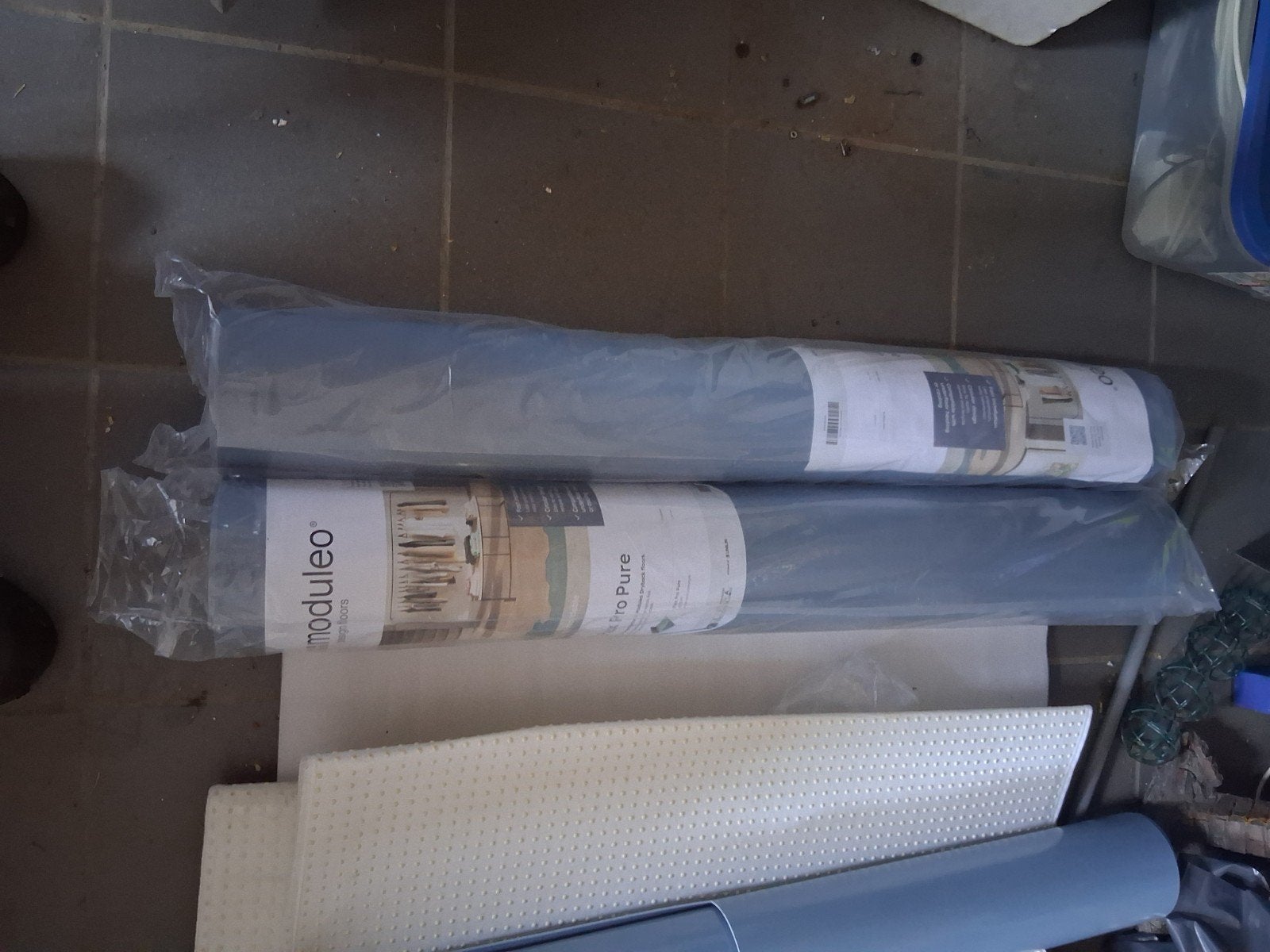 2x rol ModuLeo Flex Pro Pure ondervloer - Zelfklevend, Ophalen, Overige typen, Nieuw, Grijs