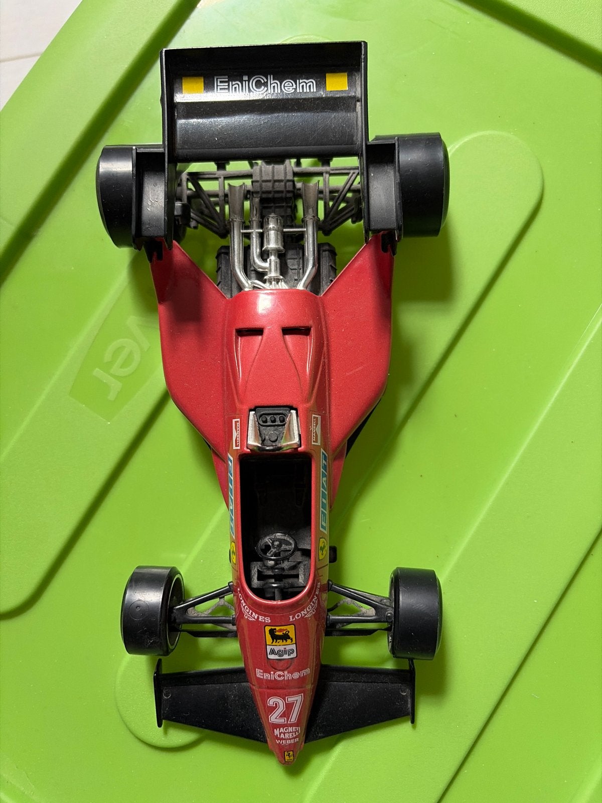 Vintage Ferrari F1 modelauto - Decoratief item, Overige merken, Auto, Groter dan 1:32, Ophalen of Verzenden