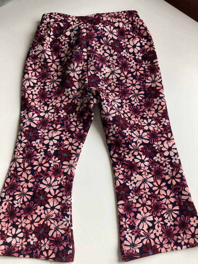 Flared bloemen broekje maat 86, Ophalen of Verzenden, Gebruikt, Meisje