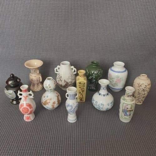 Vintage ca 1990's Japanse miniatuurvaasjes van Franklin Mint, Antiek en Kunst, Antiek | Porselein, Ophalen of Verzenden