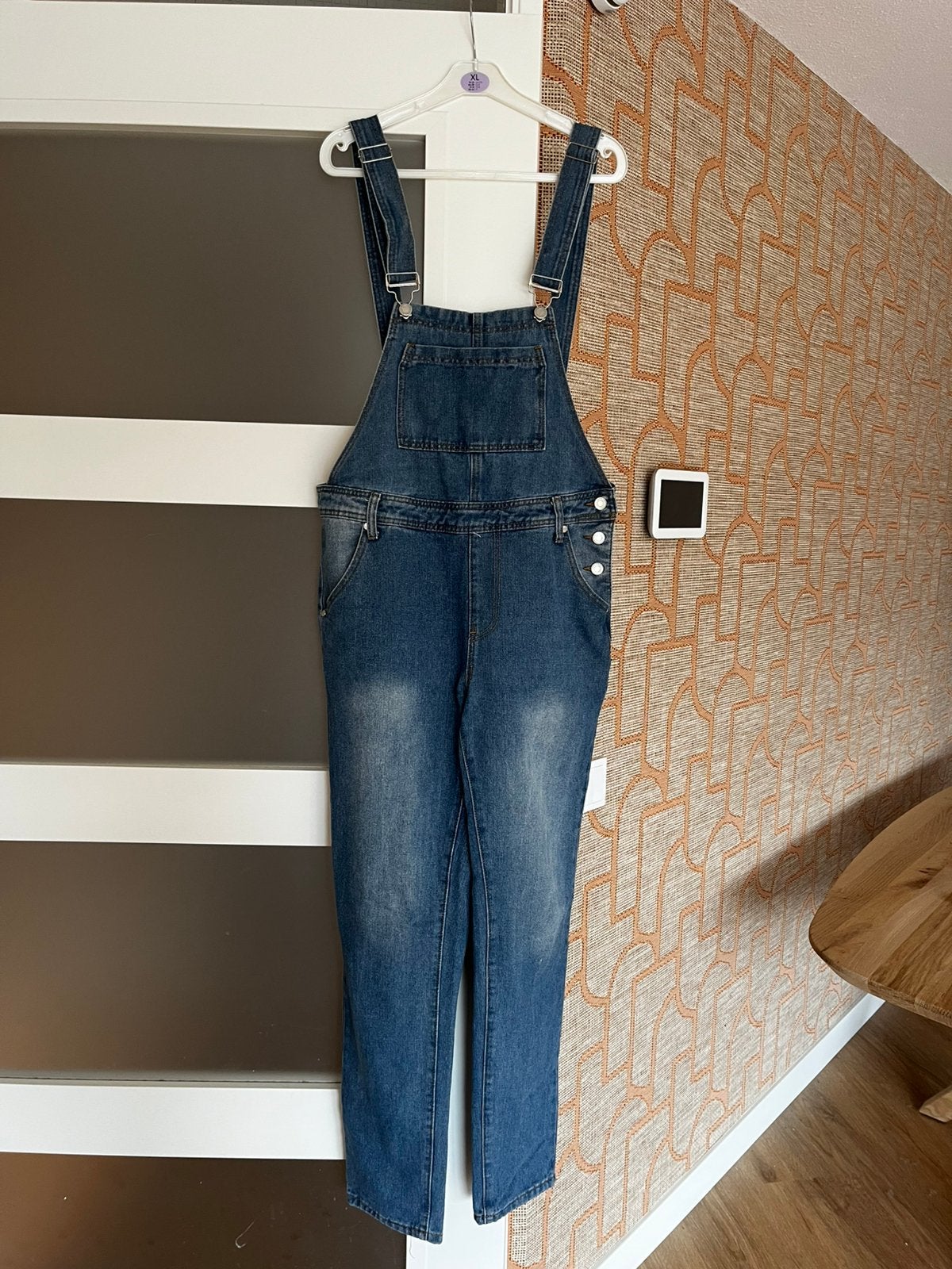 Boohoo tuinpak jeans 40, Kleding | Dames, Ophalen of Verzenden, Zo goed als nieuw, Blauw, W30 - W32 (confectie 38/40)