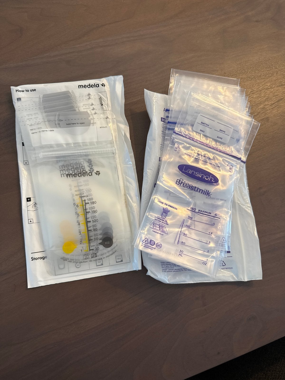 Moedermelk bewaarzakjes Medela en Lansinoh - 40 stuks, Medela, Bewaarbakje, Nieuw, Ophalen of Verzenden