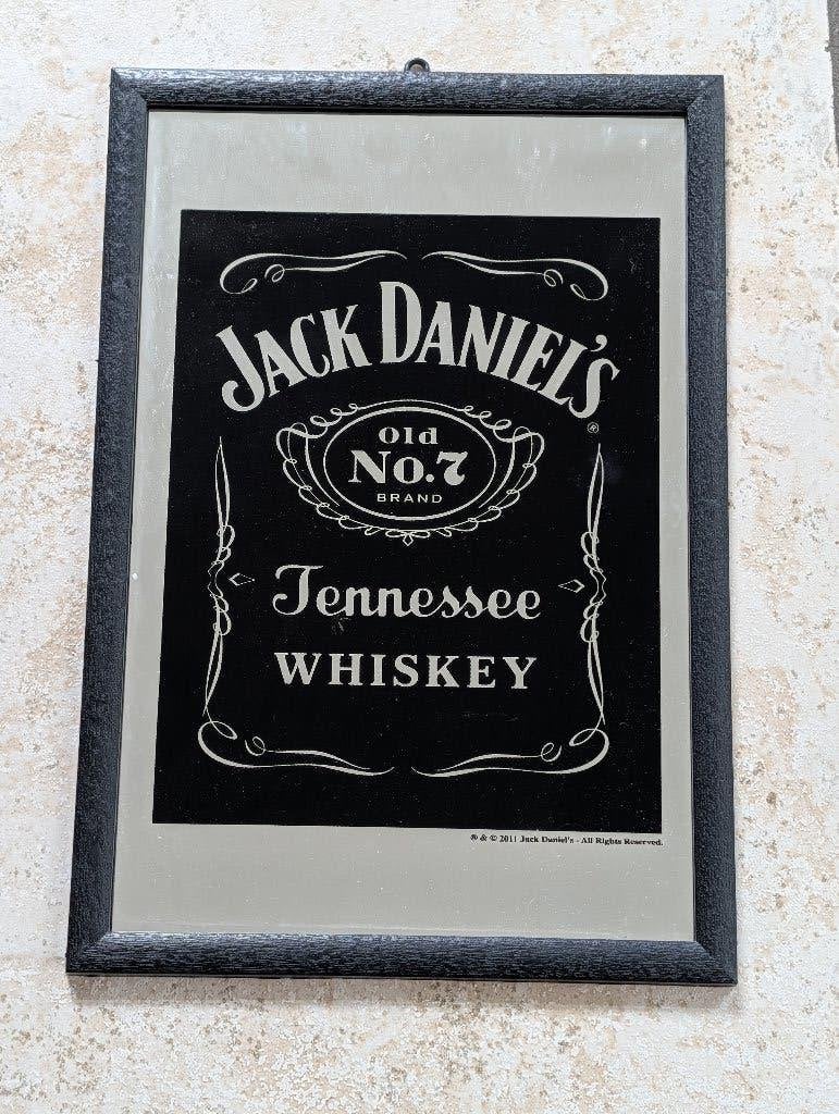 Jack Daniel's Barspiegel Whiskey Spiegel mancave reclamebord, Ophalen of Verzenden, Reclamebord