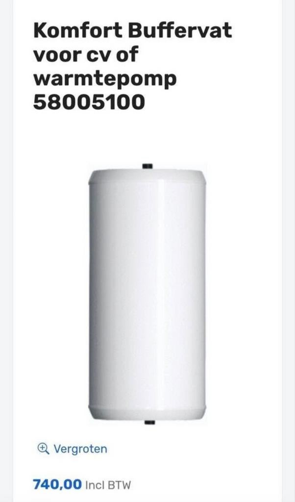 Buffervat 100L, Ophalen, 100 liter of meer, Boiler, Minder dan 3 jaar oud
