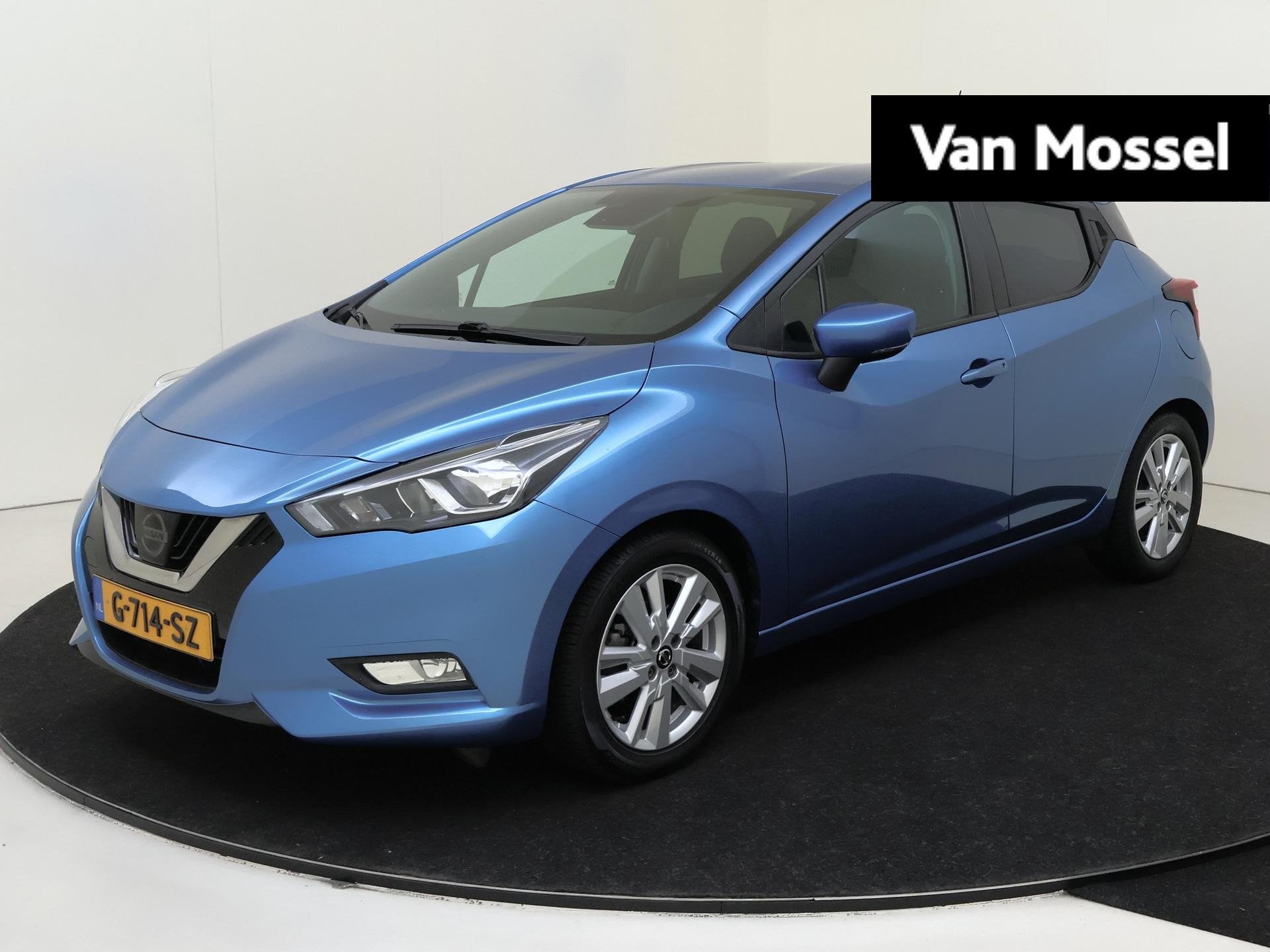 Nissan Micra 1.0 IG-T N-Connecta | Airco | Bluetooth | Navig, Auto's, Voorwielaandrijving, Dealer onderhouden, Euro 6, Blauw