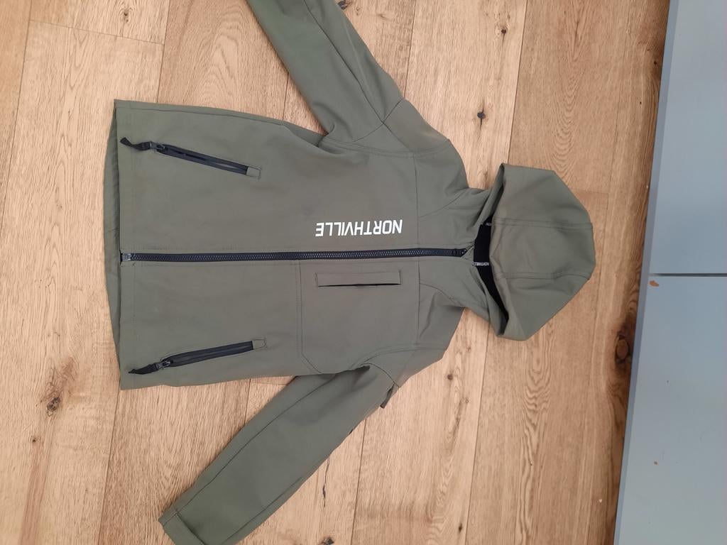 Stoere groene voorjaarsjas van Northville maat 134, Ophalen, Gebruikt, Northville, Jongen of Meisje