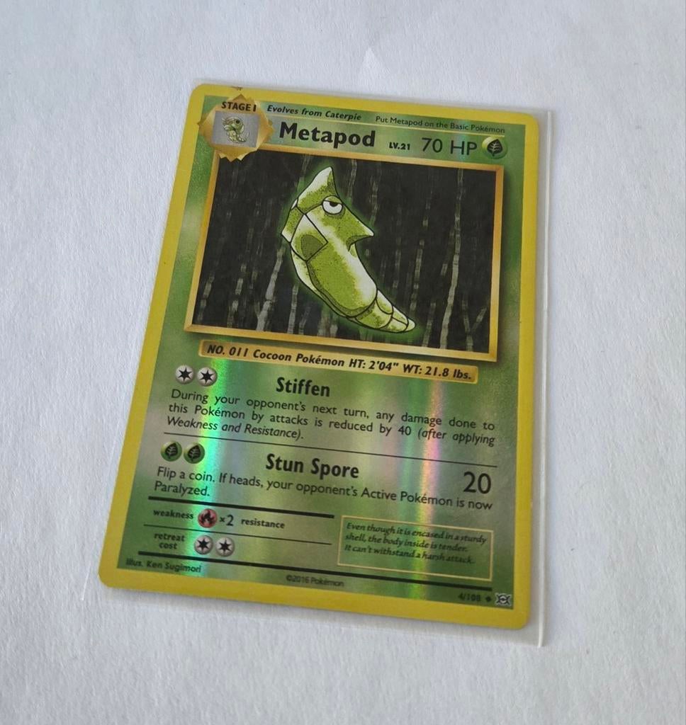 Metapod 4/108 Reverse Holo Pokémon Kaart (2016), Ophalen of Verzenden