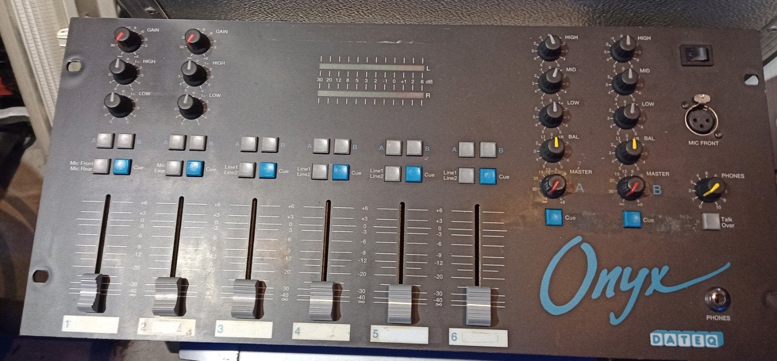 Dateq Onyx, 6 kanaals club mixer, dj mixer, Ophalen of Verzenden, Gebruikt, 5 tot 10 kanalen