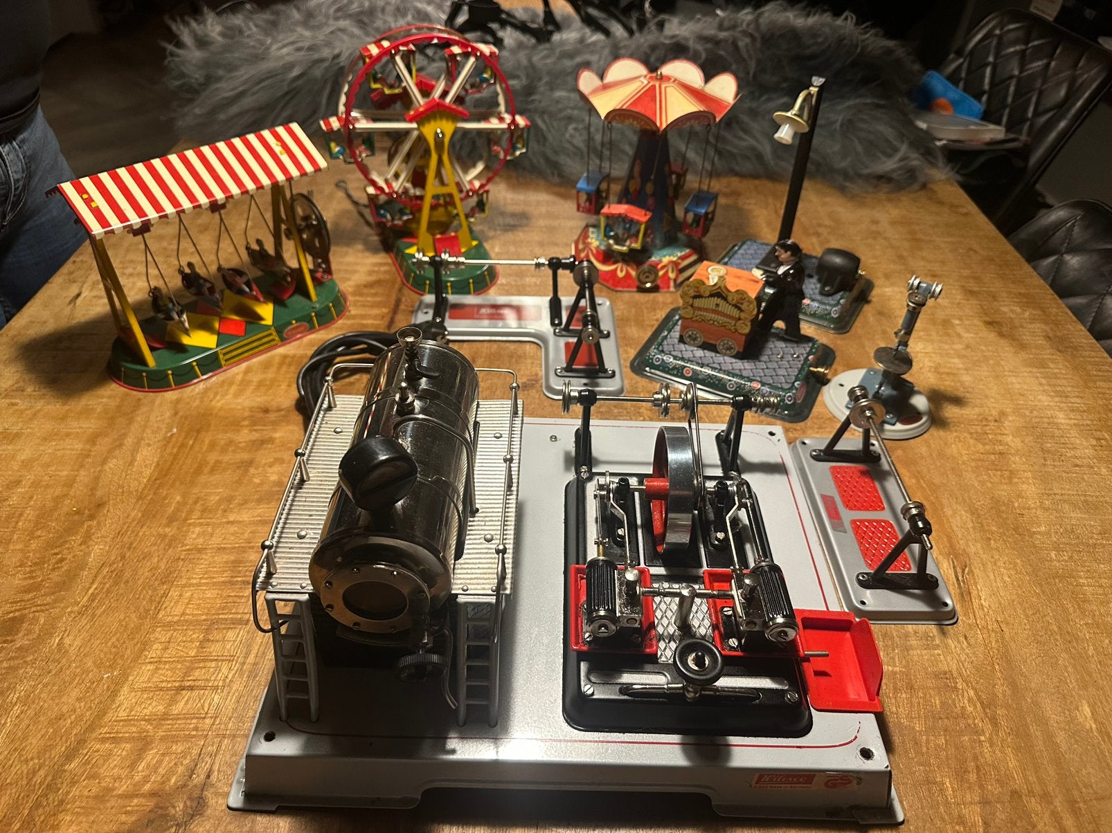 Wilesco D222 Stoommachine + aandrijfmodellen, Antiek en Kunst, Antiek | Speelgoed, Ophalen of Verzenden