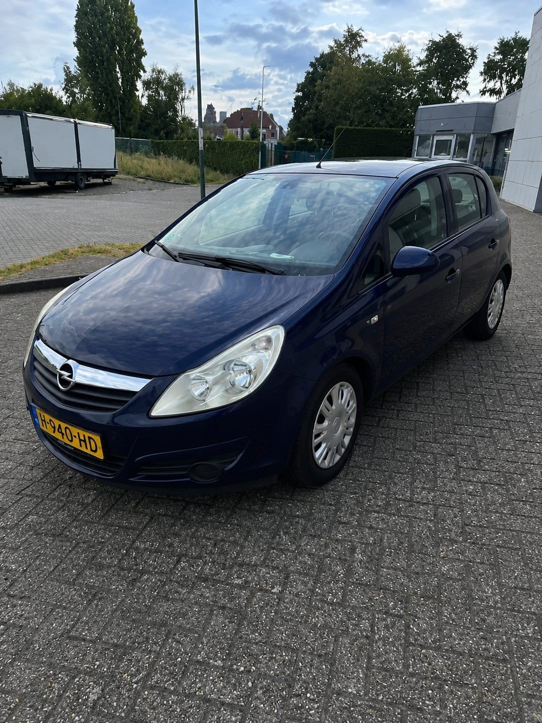 Opel Corsa 1.0 12V 5D 2007 Blauw ‼️airco‼️, Auto's, Opel, Voorwielaandrijving, 40 €/maand, 1045 kg, Blauw