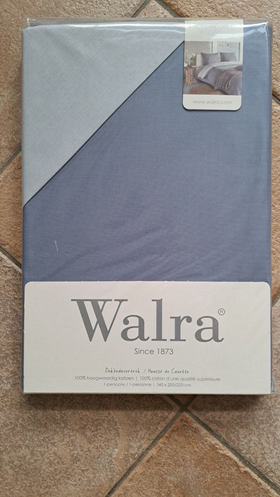 2x Walra eenpersoons dekbedovertrek  - Nieuw, Eenpersoons, Blauw, Dekbedovertrek, Katoen