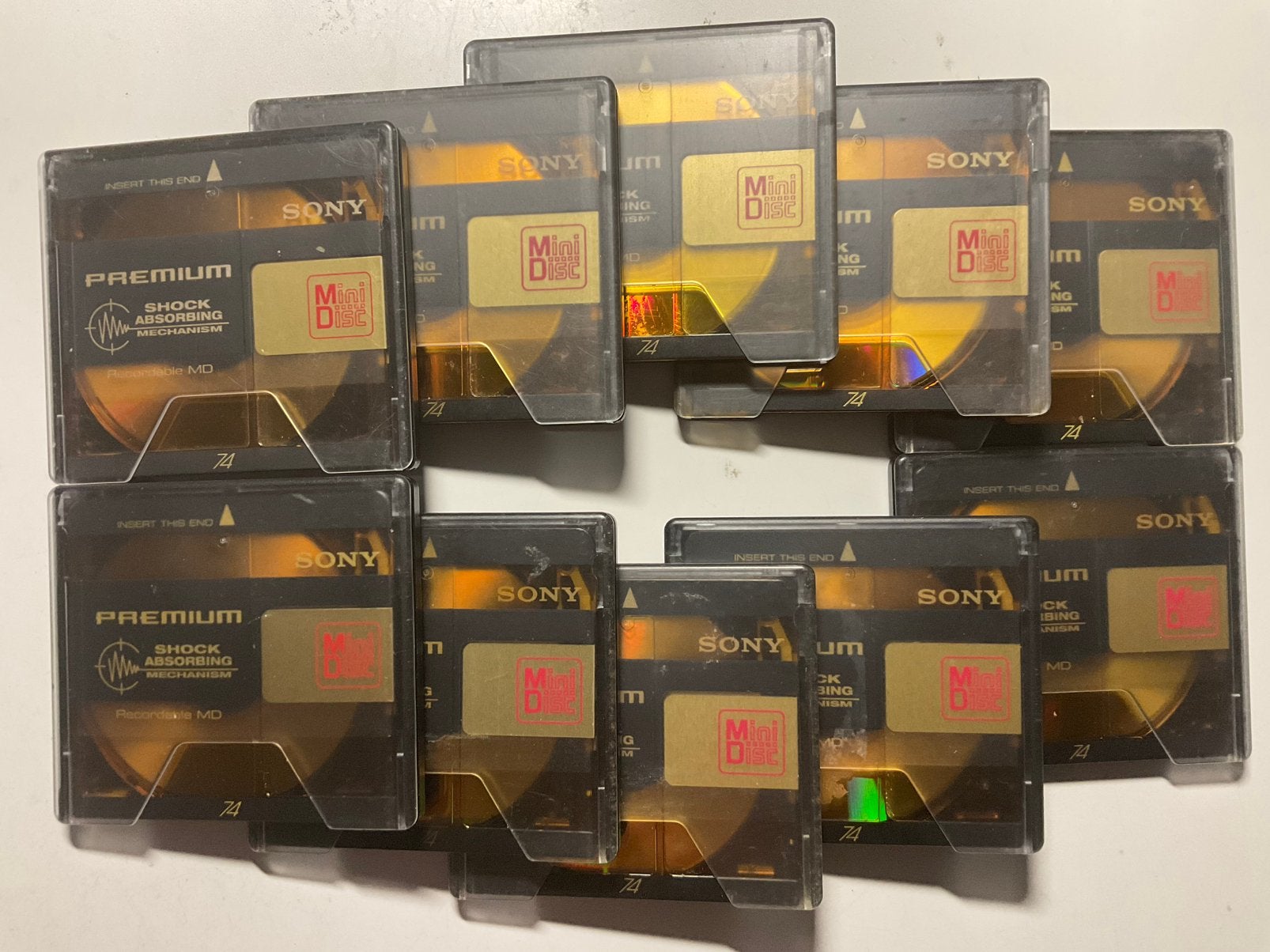 Minidisc’s  SONY PREMIUM GOLD. 10x i.p.st.  74 minuten, Ophalen of Verzenden