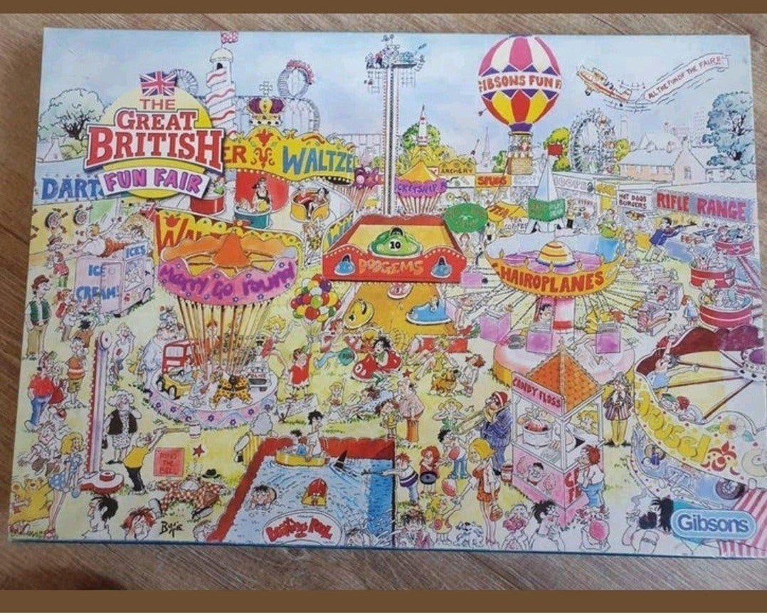 Gibsons The Great British Fun Fair Puzzel, Een of twee spelers, Ophalen of Verzenden, Gebruikt, Gibsons