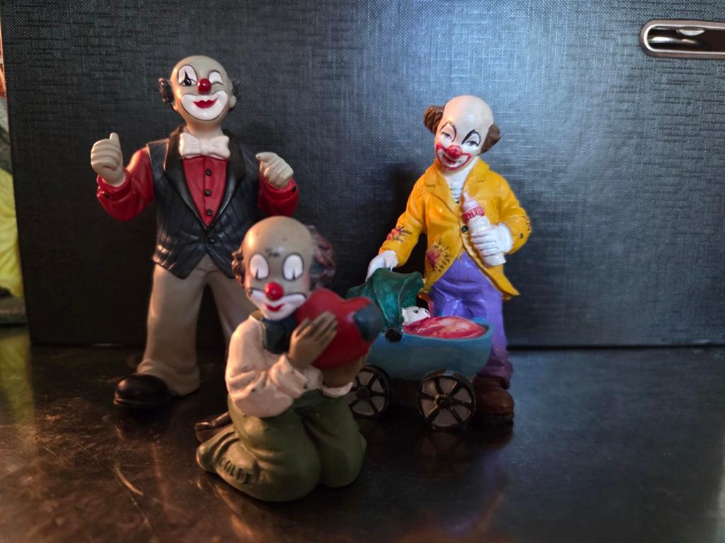 3 Gilde Clowns beeldjes - 10, 9 en 6 cm, Ophalen of Verzenden, Gebruikt