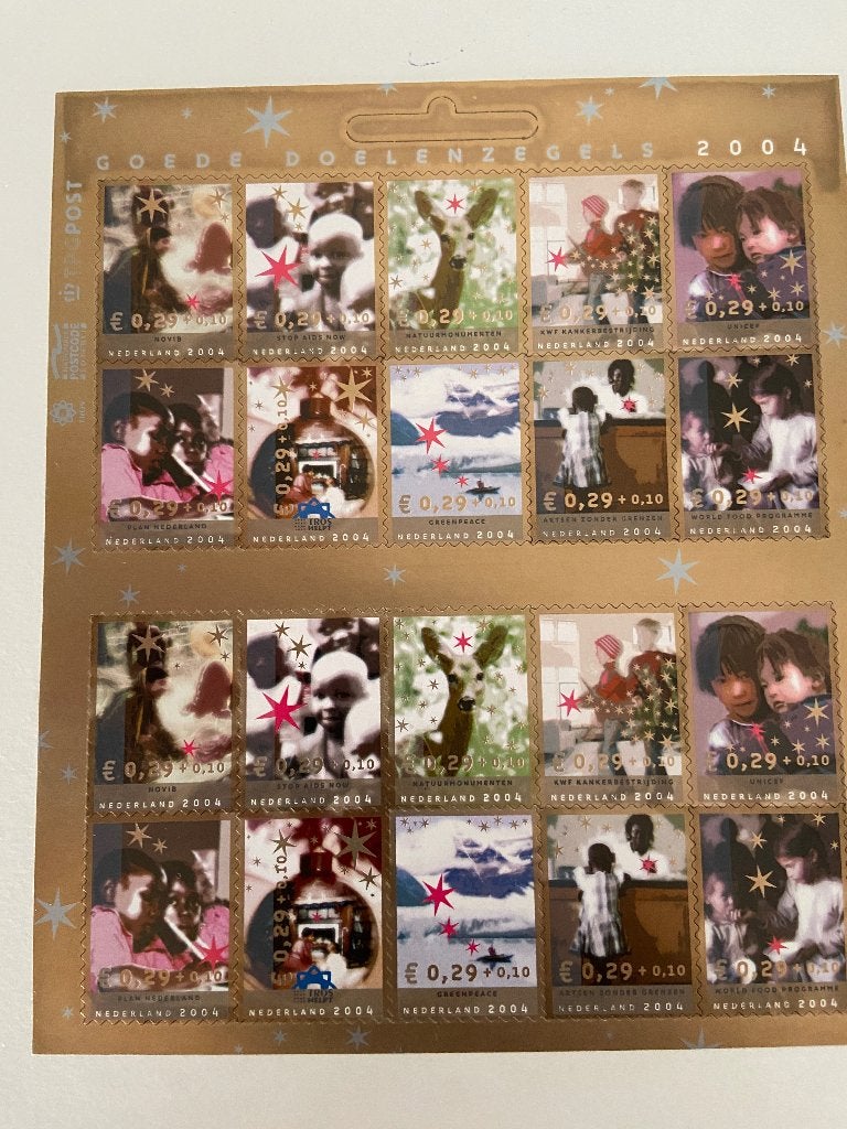Kerstzegels 2004 2 blokje/vellen, Postzegels en Munten, Ophalen of Verzenden, Na 1940, Postfris