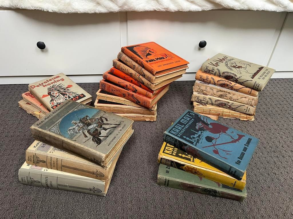 Antieke Karl May boeken - diverse drukken, Ophalen of Verzenden, Gelezen