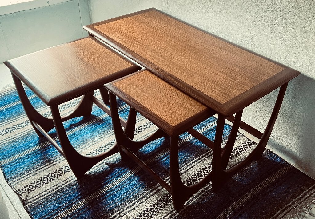 Koffietafel - Nesting Tables G-Plan, Set van 3 - vintage, Huis en Inrichting, Gebruikt, Vintage Scandinavisch Retro, 75 cm of meer