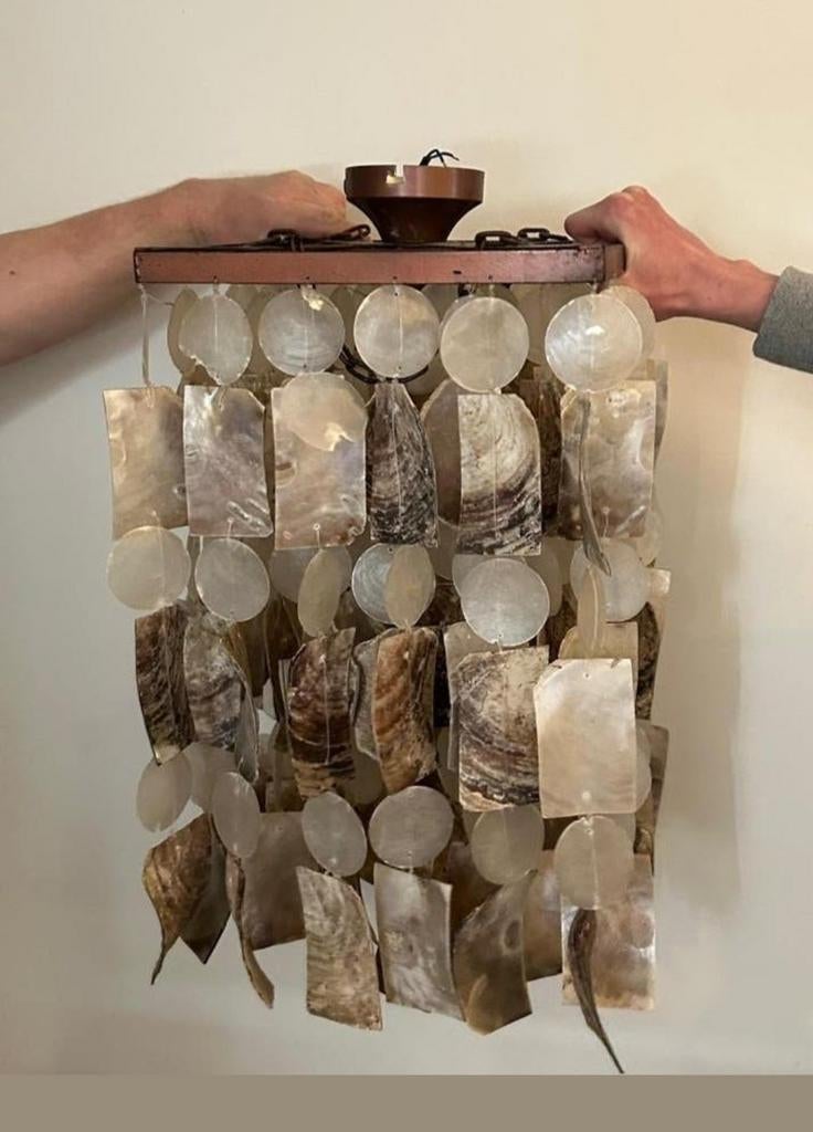 Ibiza schelpen lamp, Ophalen, Overige materialen, Gebruikt, 50 tot 75 cm