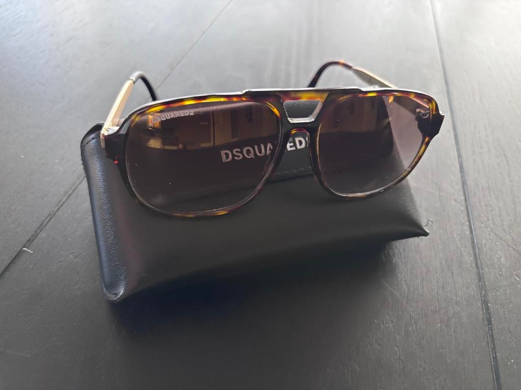 Dsquared2 benjamin  zonnebril, Sieraden, Tassen en Uiterlijk, Zonnebrillen en Brillen | Heren, Overige merken, Zonnebril, Bruin