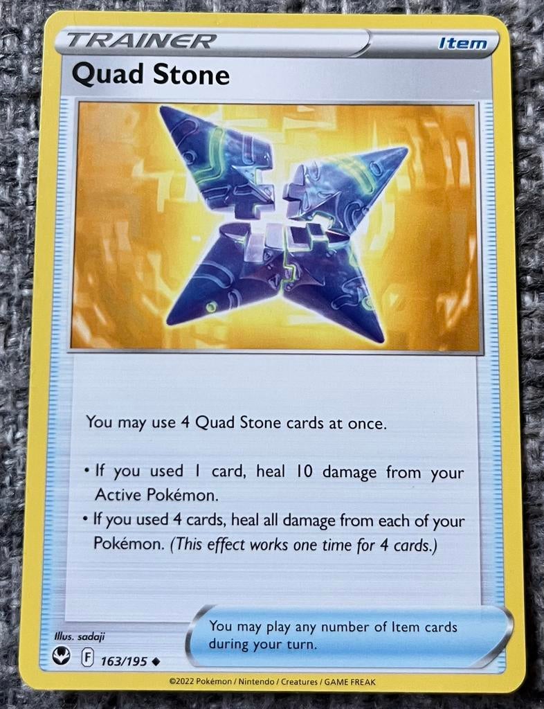 Trainerkaart van Quad Stone • Silver Tempest (163/195), Verzenden, Nieuw, Losse kaart