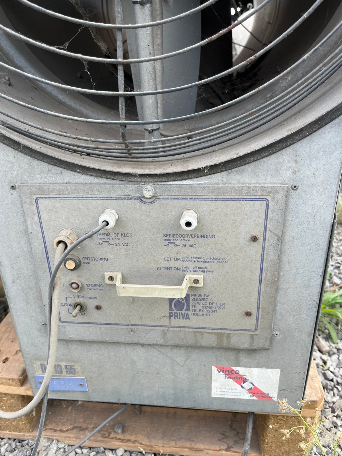 Priva Vince Heating Kasverwarming / Heteluchtkanon, Ophalen