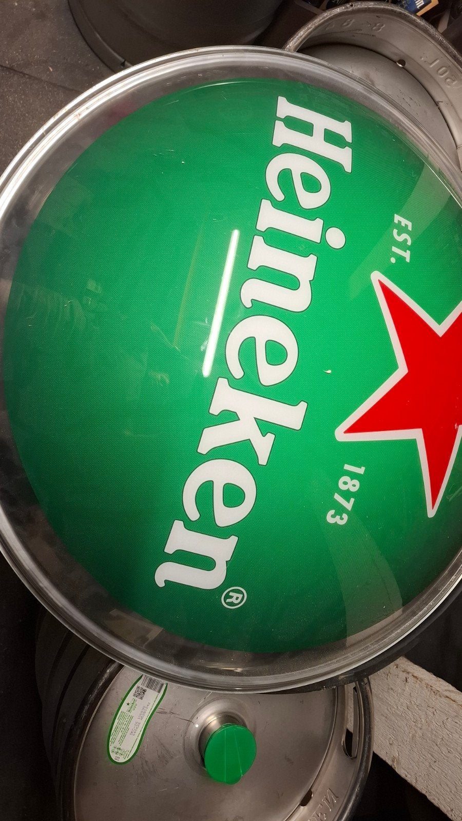 Heineken Lichtbak - Reclamebord, Verzamelen, Ophalen, Gebruikt, Lichtbak of (neon) lamp