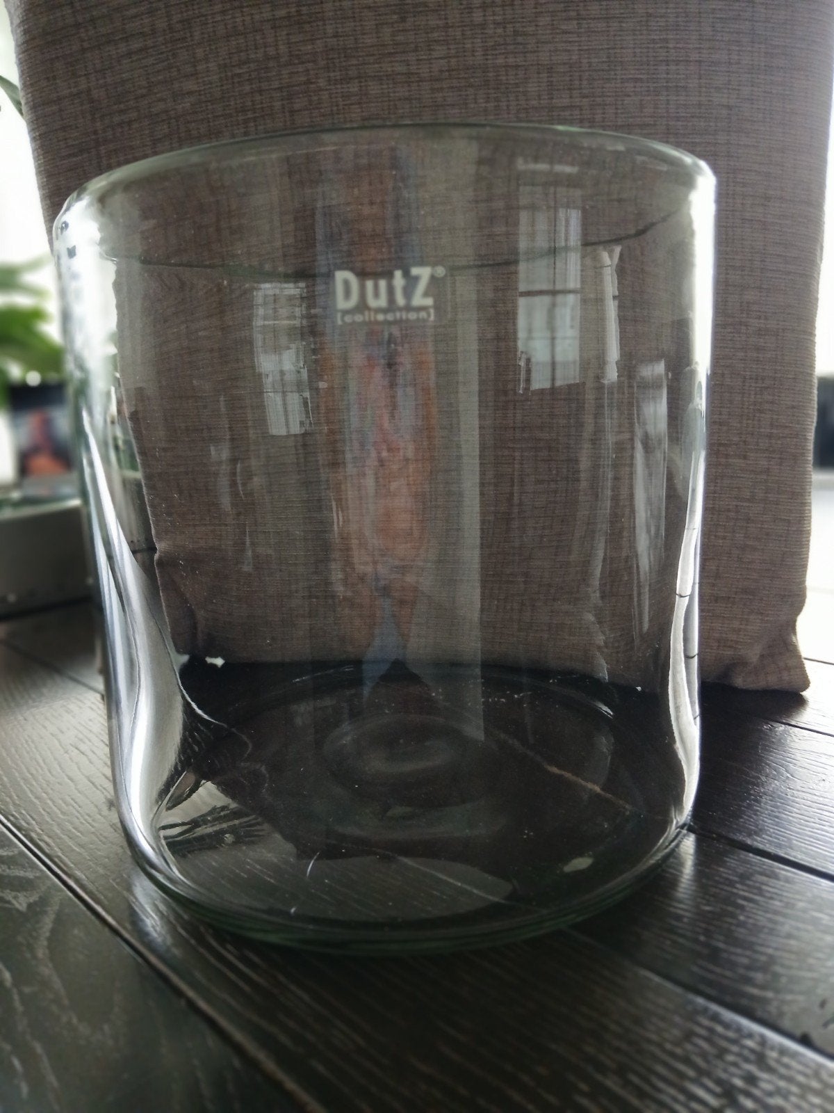 DutZ glazen Vaas - windlicht, Huis en Inrichting, Woonaccessoires | Vazen, Ophalen, Gebruikt, Transparant, Glas