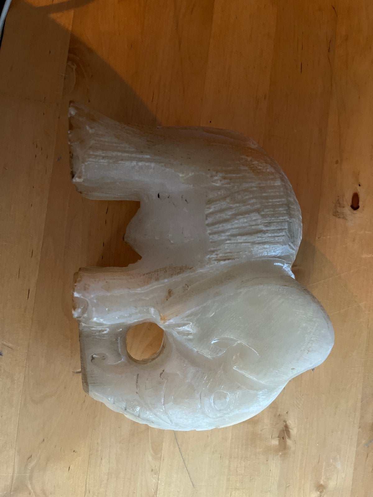 Unieke onyx olifant sculptuur - Handgemaakt 17cm, Ophalen
