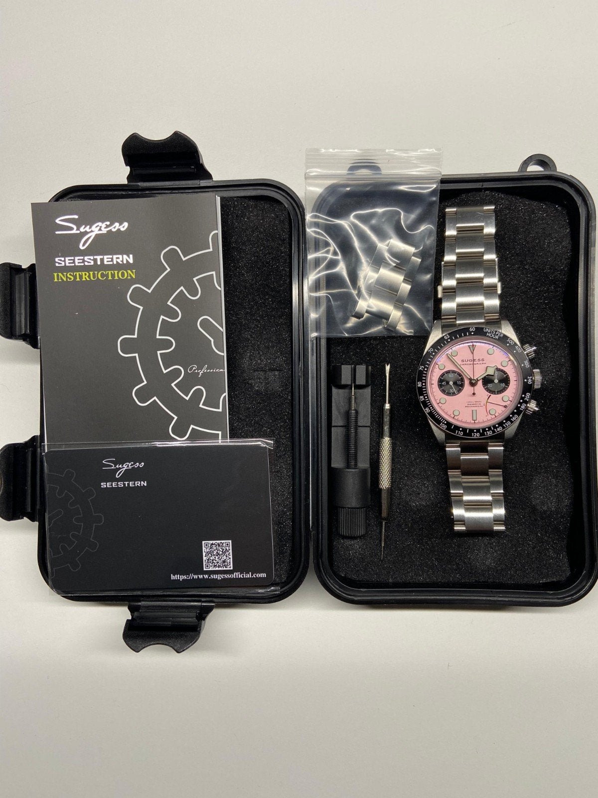 Sugess S457 Chronograph Heritage, IOS, Ophalen of Verzenden, Zo goed als nieuw, Sugess