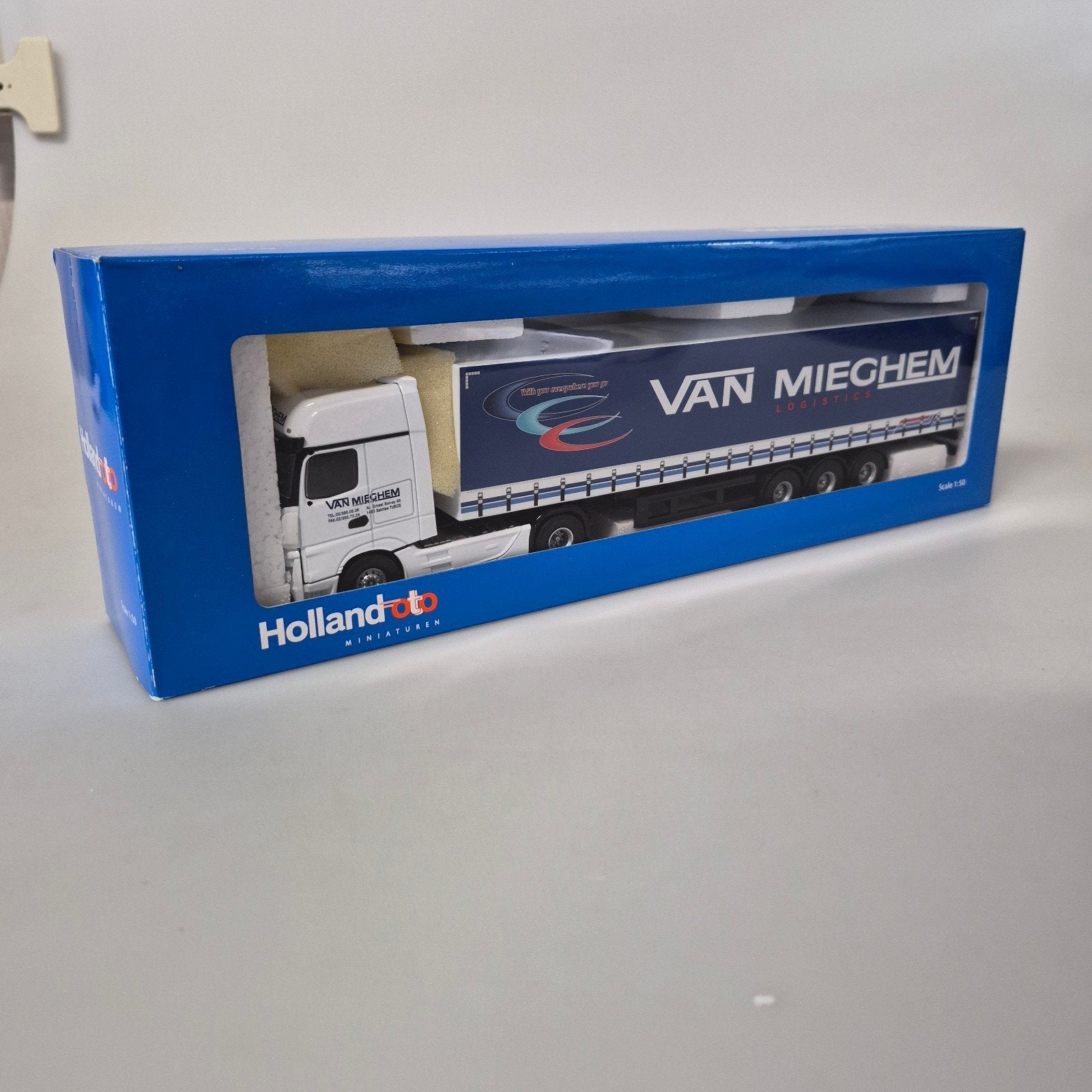 Mercedes-Benz Van Miechem 1:50 Holland Oto model, Overige merken, 1:50 of kleiner, Ophalen of Verzenden, Holland Oto