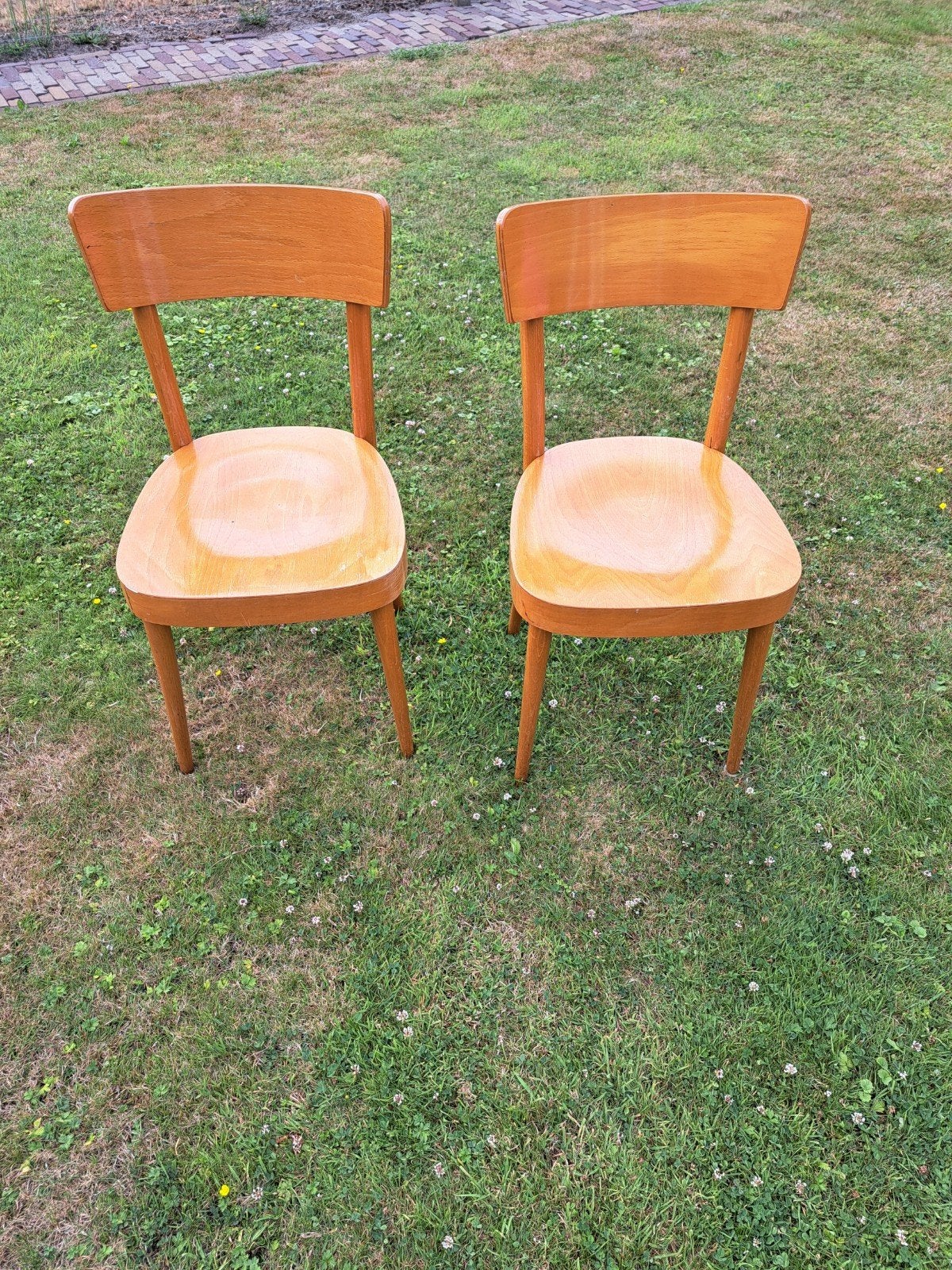 Mooie vintage houten stoelen - set van 2, Ophalen