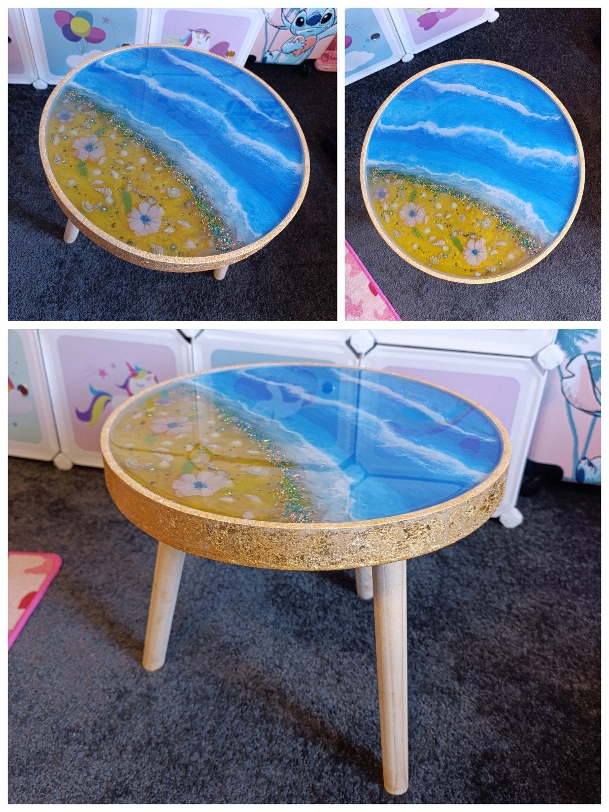 Handgemaakte salontafel, Minder dan 45 cm, Minder dan 55 cm, Rond, Nieuw