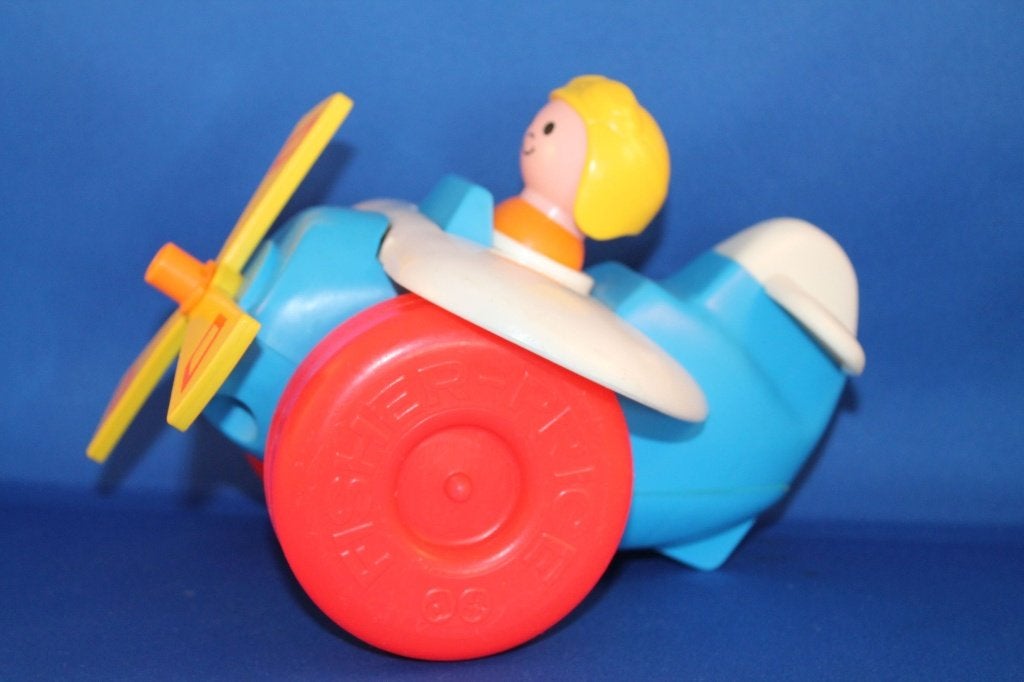 Vintage Fisher Price Vliegtuig, 1980, mooie conditie! 1A24, Kinderen en Baby's, Tweedehands verkoop, Tweedehands verkoop, Ophalen of Verzenden