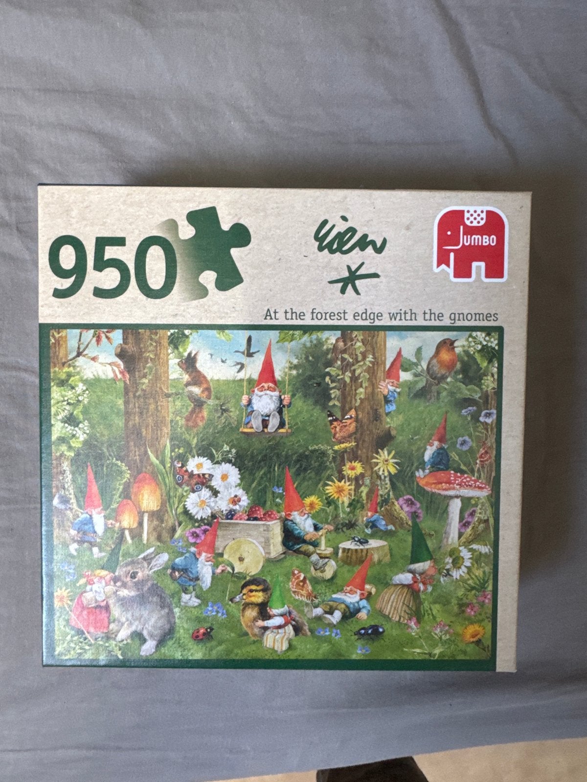 Jumbo Legpuzzel 950 stukjes - At the forest edge with the gn, Ophalen of Verzenden, 500 t/m 1500 stukjes, Zo goed als nieuw, Legpuzzel