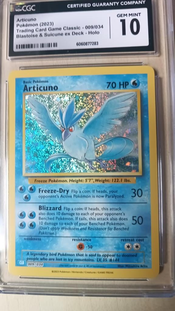 Pokemon Articuno 009/034 Holo CGC 10, Ophalen of Verzenden, Zo goed als nieuw