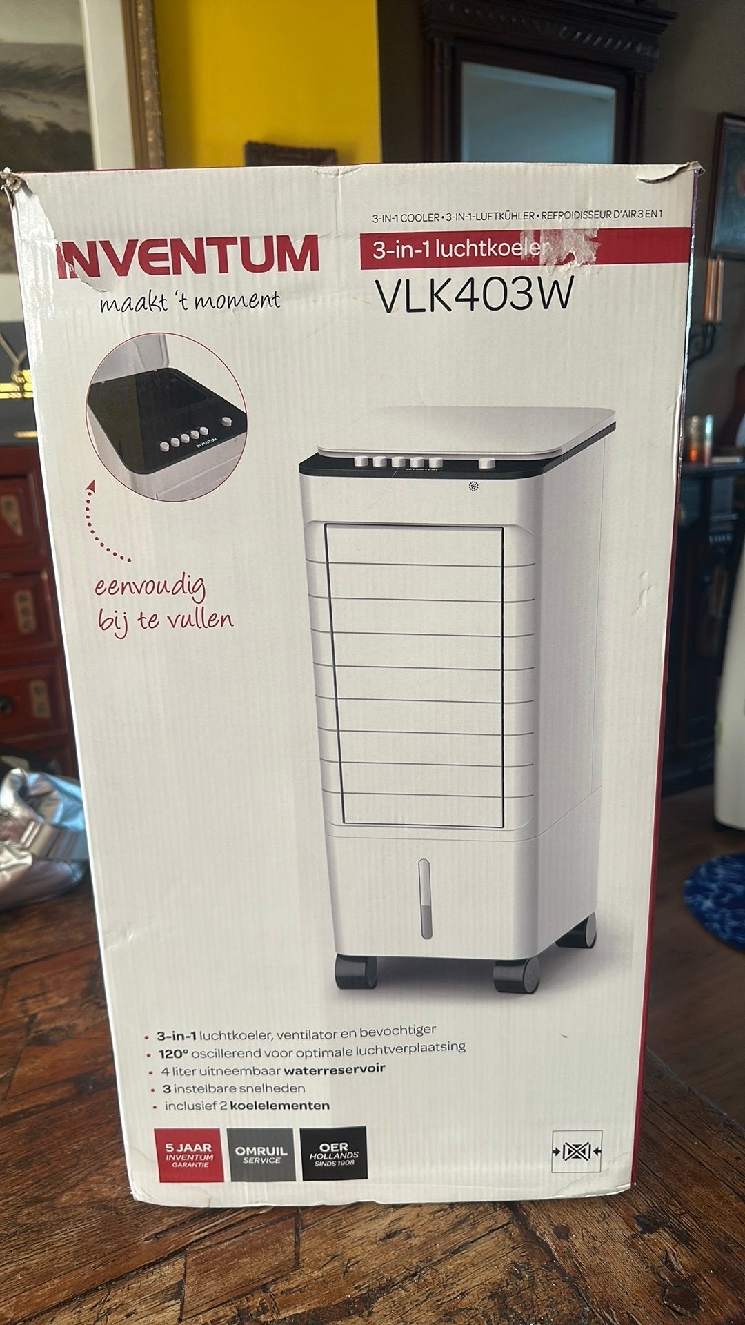 Inventum aircooler, Ophalen, Minder dan 60 m³, 3 snelheden of meer, Zo goed als nieuw
