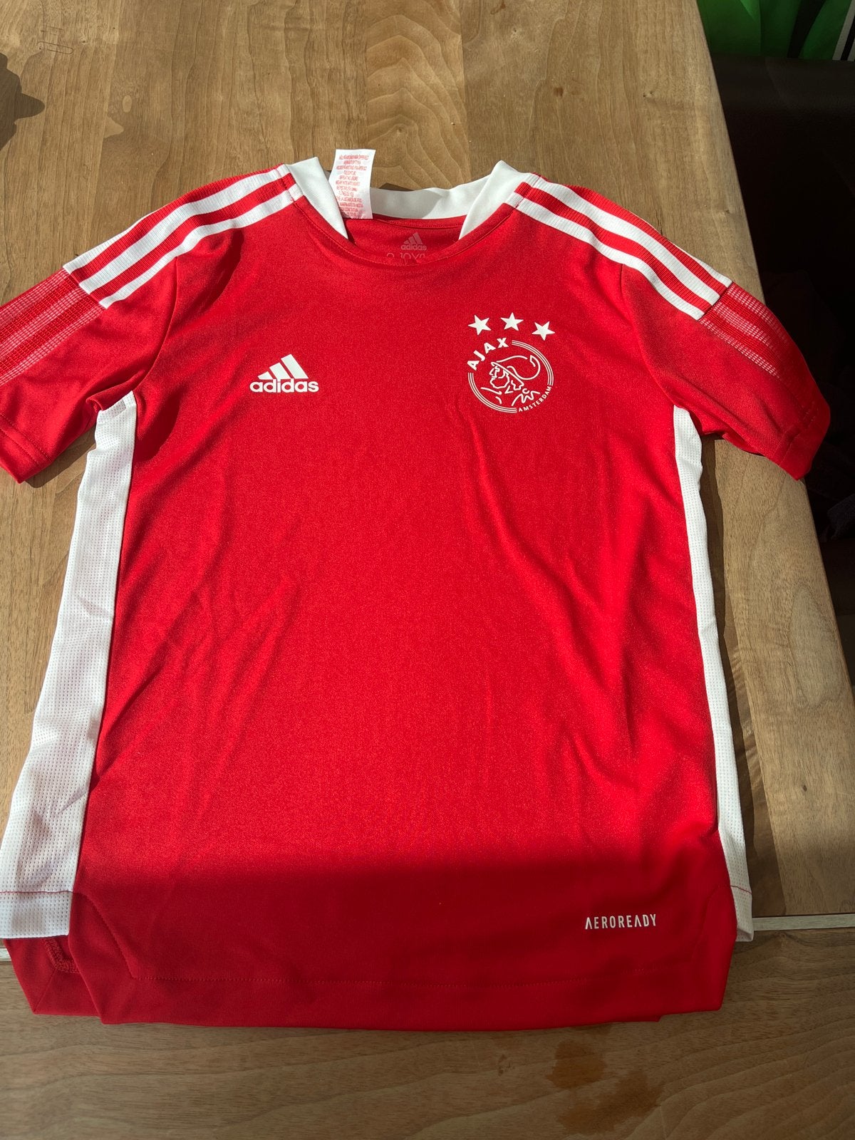 Ajax Thuisshirt Rood Wit Maat 140 (9-10 jaar) Adidas, Ophalen of Verzenden, Zo goed als nieuw, Jongen of Meisje