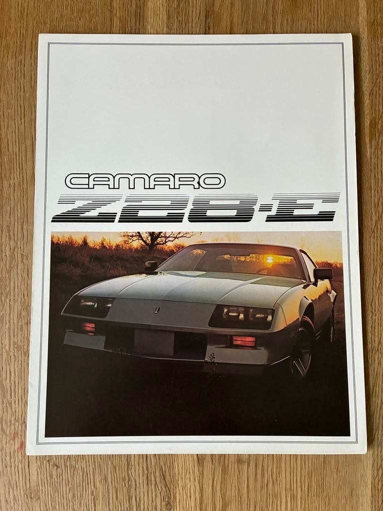 Chevrolet Camaro Z28-E brochure 1983, Ophalen of Verzenden, Zo goed als nieuw, Chevrolet