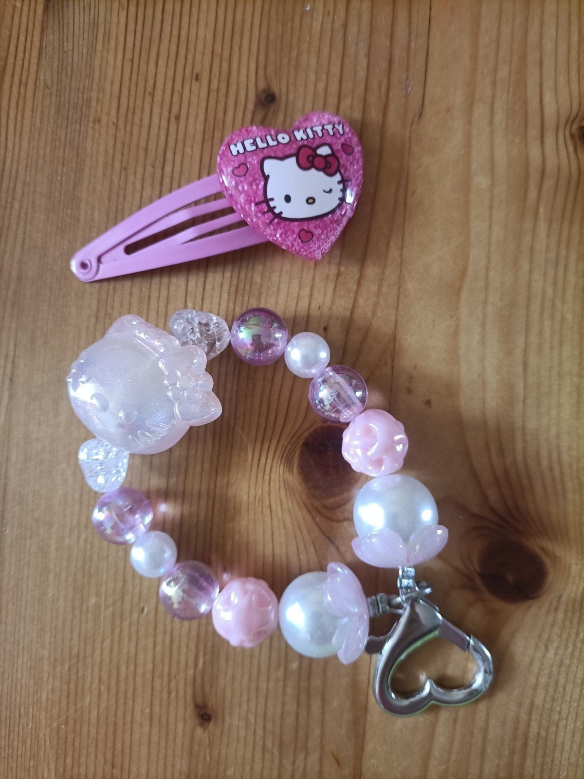 Leuke sleutelhanger en Hello Kitty haarclip, Ophalen of Verzenden, Nieuw, Roze, Overige typen