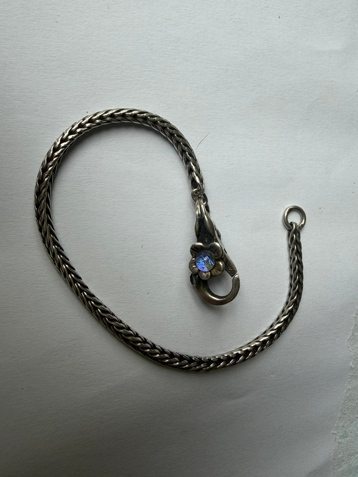 Trollbeads slot madelief met dichroide glas retired, Ophalen of Verzenden, Nieuw, Glas of Kristal, Trollbeads