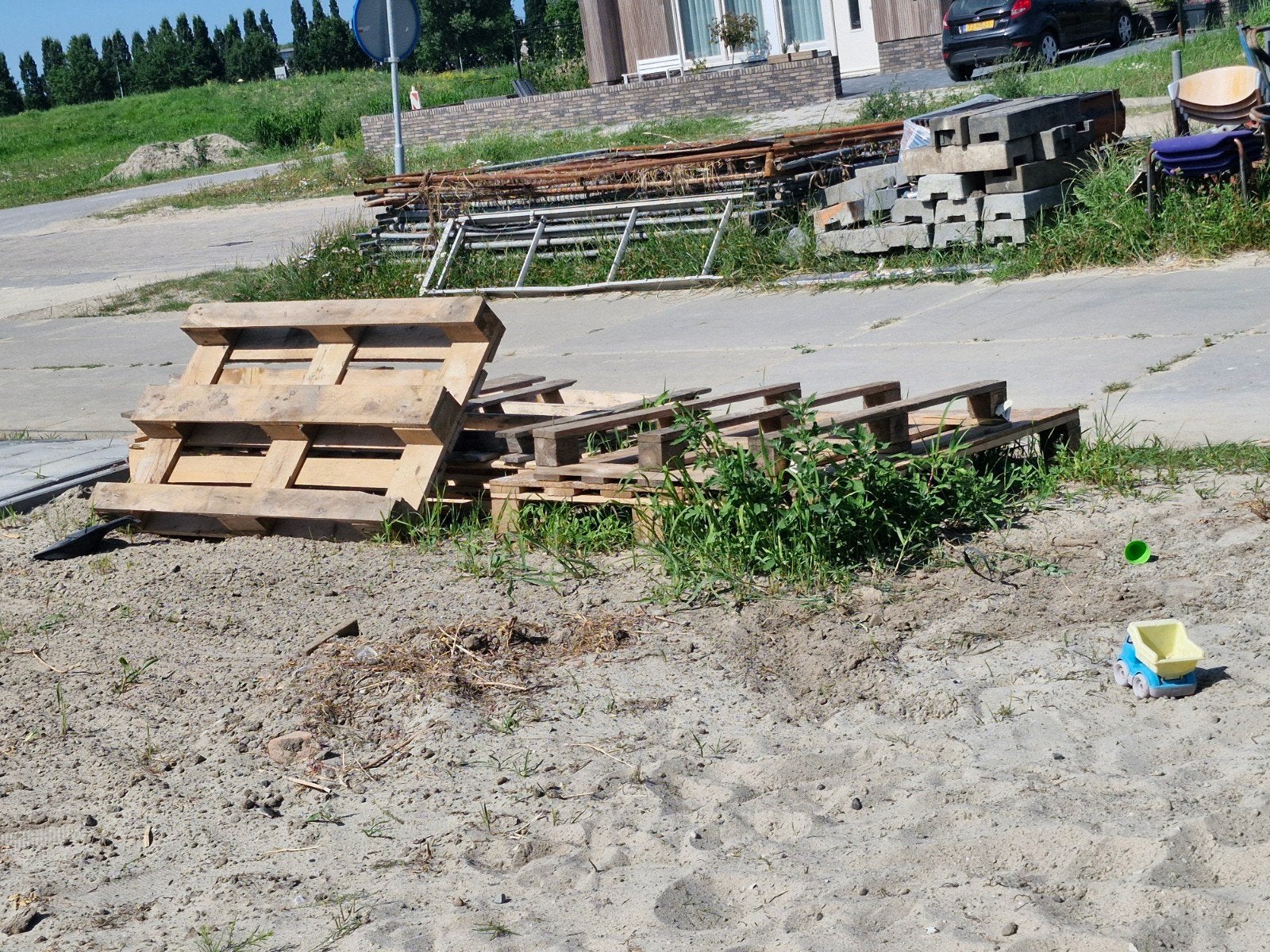 Gebruikte houten pallets gratis, Ophalen