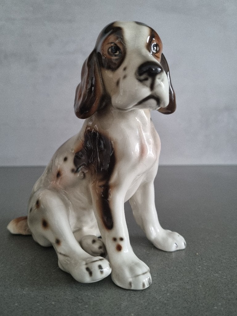 Beeldje van een English Springer Spaniel - Wien Keramos, Verzamelen, Beelden en Beeldjes, Ophalen of Verzenden, Zo goed als nieuw